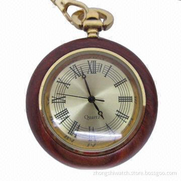 Golden Wooden Pocket Watch